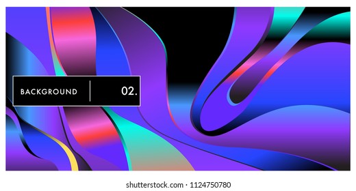 Liquid color background design. Fluid gradient shapes composition. Futuristic design posters. Eps10 vector.