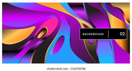 Liquid color background design. Fluid gradient shapes composition. Futuristic design posters. Eps10 vector.