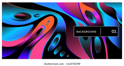 Liquid color background design. Fluid gradient shapes composition. Futuristic design posters. Eps10 vector.