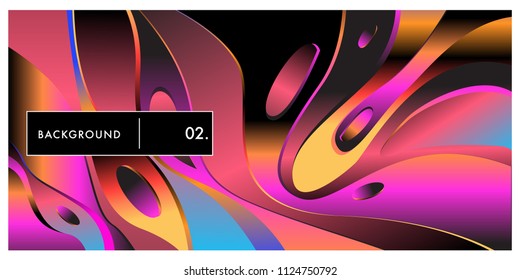 Liquid color background design. Fluid gradient shapes composition. Futuristic design posters. Eps10 vector.