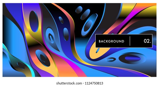 Liquid color background design. Fluid gradient shapes composition. Futuristic design posters. Eps10 vector.