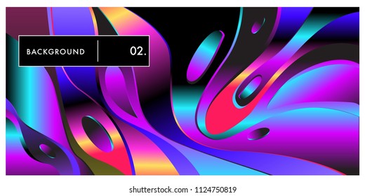 Liquid color background design. Fluid gradient shapes composition. Futuristic design posters. Eps10 vector.