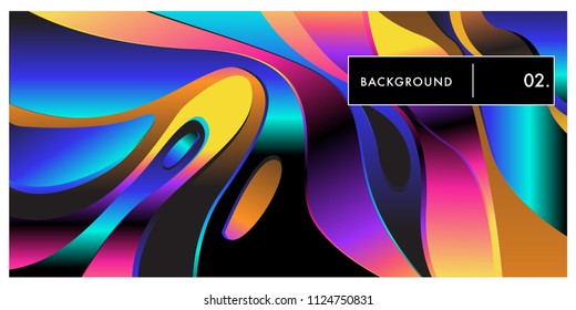 Liquid color background design. Fluid gradient shapes composition. Futuristic design posters. Eps10 vector.