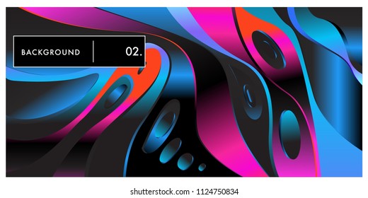 Liquid color background design. Fluid gradient shapes composition. Futuristic design posters. Eps10 vector.