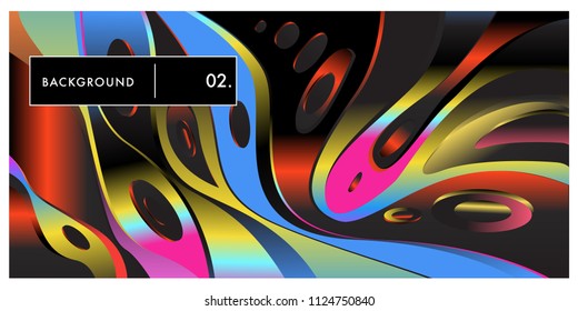 Liquid color background design. Fluid gradient shapes composition. Futuristic design posters. Eps10 vector.