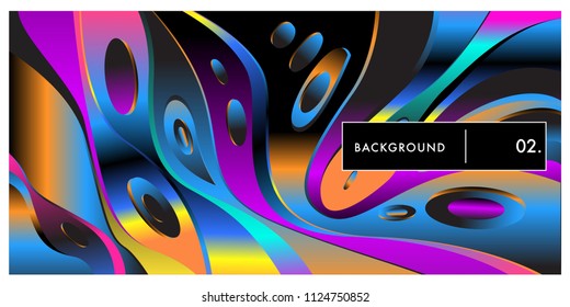 Liquid color background design. Fluid gradient shapes composition. Futuristic design posters. Eps10 vector.