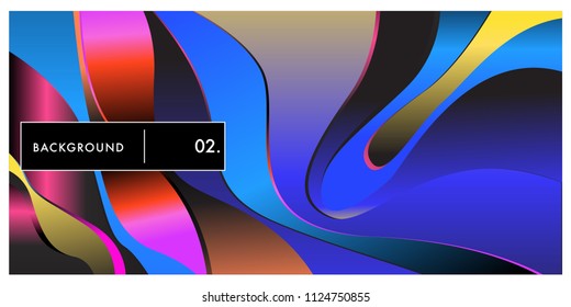 Liquid color background design. Fluid gradient shapes composition. Futuristic design posters. Eps10 vector.