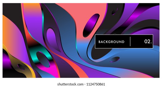 Liquid color background design. Fluid gradient shapes composition. Futuristic design posters. Eps10 vector.