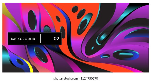 Liquid color background design. Fluid gradient shapes composition. Futuristic design posters. Eps10 vector.