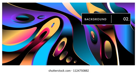 Liquid color background design. Fluid gradient shapes composition. Futuristic design posters. Eps10 vector.
