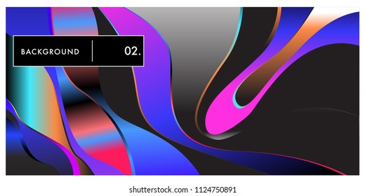 Liquid color background design. Fluid gradient shapes composition. Futuristic design posters. Eps10 vector.