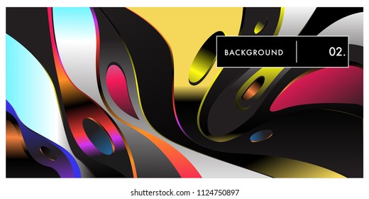 Liquid color background design. Fluid gradient shapes composition. Futuristic design posters. Eps10 vector.