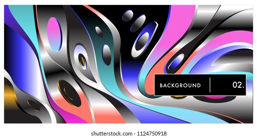 Liquid color background design. Fluid gradient shapes composition. Futuristic design posters. Eps10 vector.