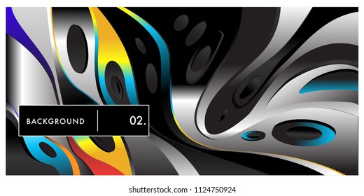 Liquid color background design. Fluid gradient shapes composition. Futuristic design posters. Eps10 vector.