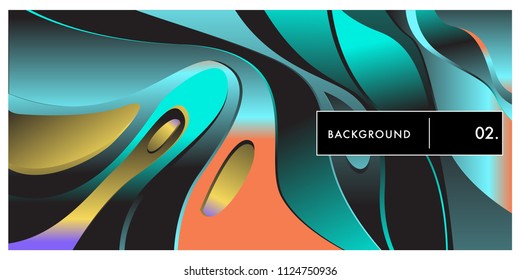 Liquid color background design. Fluid gradient shapes composition. Futuristic design posters. Eps10 vector.