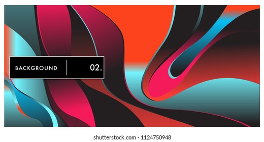 Liquid color background design. Fluid gradient shapes composition. Futuristic design posters. Eps10 vector.