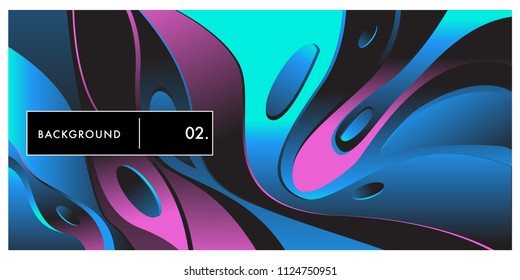 Liquid color background design. Fluid gradient shapes composition. Futuristic design posters. Eps10 vector.