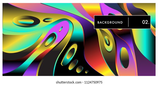 Liquid color background design. Fluid gradient shapes composition. Futuristic design posters. Eps10 vector.