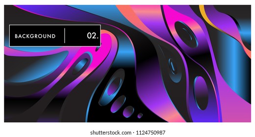 Liquid color background design. Fluid gradient shapes composition. Futuristic design posters. Eps10 vector.