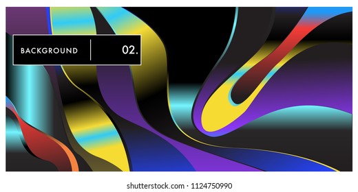 Liquid color background design. Fluid gradient shapes composition. Futuristic design posters. Eps10 vector.
