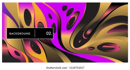 Liquid color background design. Fluid gradient shapes composition. Futuristic design posters. Eps10 vector.