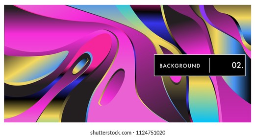 Liquid color background design. Fluid gradient shapes composition. Futuristic design posters. Eps10 vector.