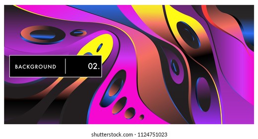 Liquid color background design. Fluid gradient shapes composition. Futuristic design posters. Eps10 vector.