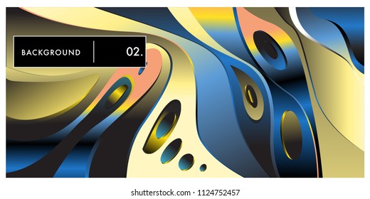 Liquid color background design. Fluid gradient shapes composition. Futuristic design posters. Eps10 vector.