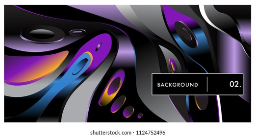 Liquid color background design. Fluid gradient shapes composition. Futuristic design posters. Eps10 vector.