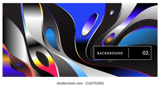 Liquid color background design. Fluid gradient shapes composition. Futuristic design posters. Eps10 vector.