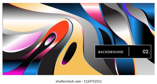 Liquid color background design. Fluid gradient shapes composition. Futuristic design posters. Eps10 vector.