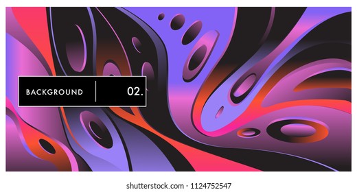 Liquid color background design. Fluid gradient shapes composition. Futuristic design posters. Eps10 vector.