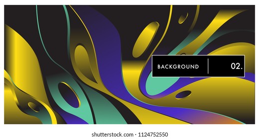 Liquid color background design. Fluid gradient shapes composition. Futuristic design posters. Eps10 vector.