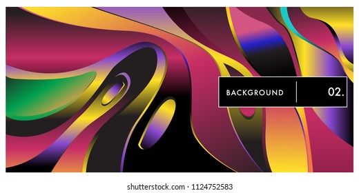 Liquid color background design. Fluid gradient shapes composition. Futuristic design posters. Eps10 vector.