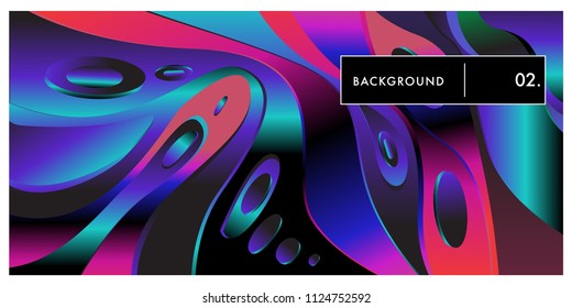 Liquid color background design. Fluid gradient shapes composition. Futuristic design posters. Eps10 vector.