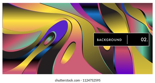 Liquid color background design. Fluid gradient shapes composition. Futuristic design posters. Eps10 vector.