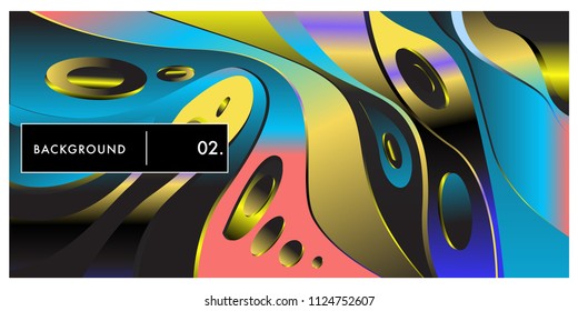 Liquid color background design. Fluid gradient shapes composition. Futuristic design posters. Eps10 vector.
