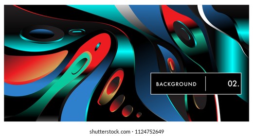 Liquid color background design. Fluid gradient shapes composition. Futuristic design posters. Eps10 vector.