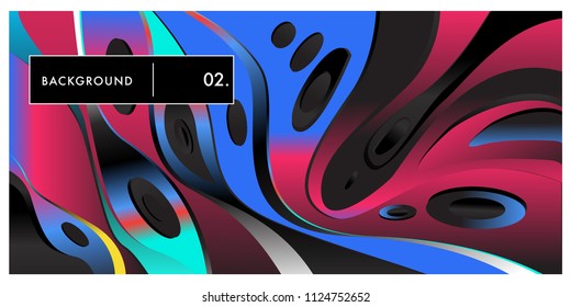Liquid color background design. Fluid gradient shapes composition. Futuristic design posters. Eps10 vector.