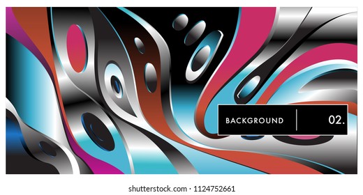 Liquid color background design. Fluid gradient shapes composition. Futuristic design posters. Eps10 vector.