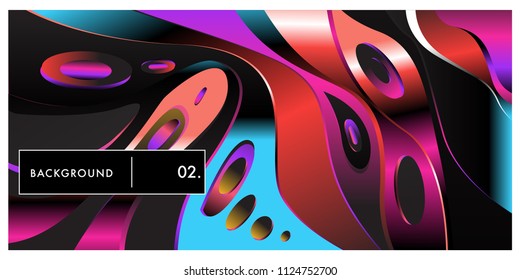 Liquid color background design. Fluid gradient shapes composition. Futuristic design posters. Eps10 vector.