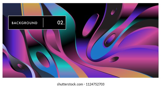 Liquid color background design. Fluid gradient shapes composition. Futuristic design posters. Eps10 vector.