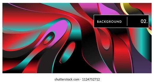 Liquid color background design. Fluid gradient shapes composition. Futuristic design posters. Eps10 vector.
