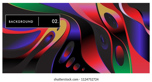 Liquid color background design. Fluid gradient shapes composition. Futuristic design posters. Eps10 vector.
