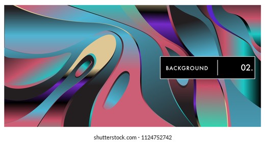 Liquid color background design. Fluid gradient shapes composition. Futuristic design posters. Eps10 vector.