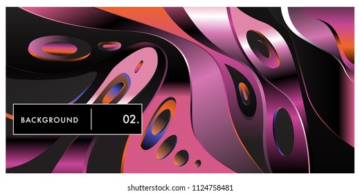 Liquid color background design. Fluid gradient shapes composition. Futuristic design posters. Eps10 vector.