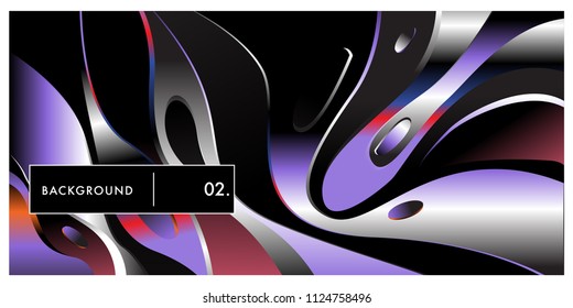 Liquid color background design. Fluid gradient shapes composition. Futuristic design posters. Eps10 vector.