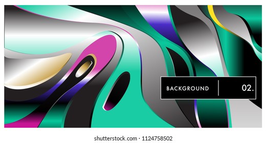 Liquid color background design. Fluid gradient shapes composition. Futuristic design posters. Eps10 vector.