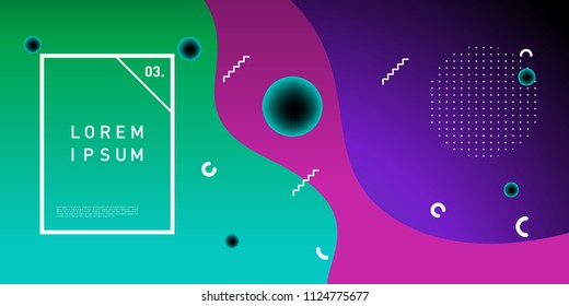Liquid color background design. Fluid gradient shapes composition. Futuristic design posters. Eps10 vector.