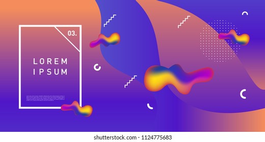 Liquid color background design. Fluid gradient shapes composition. Futuristic design posters. Eps10 vector.